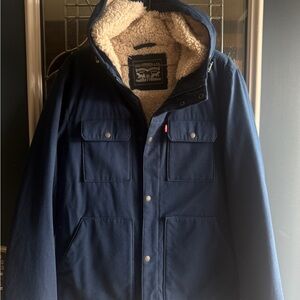 Levi's Women’s Navy Hooded Field Jacket